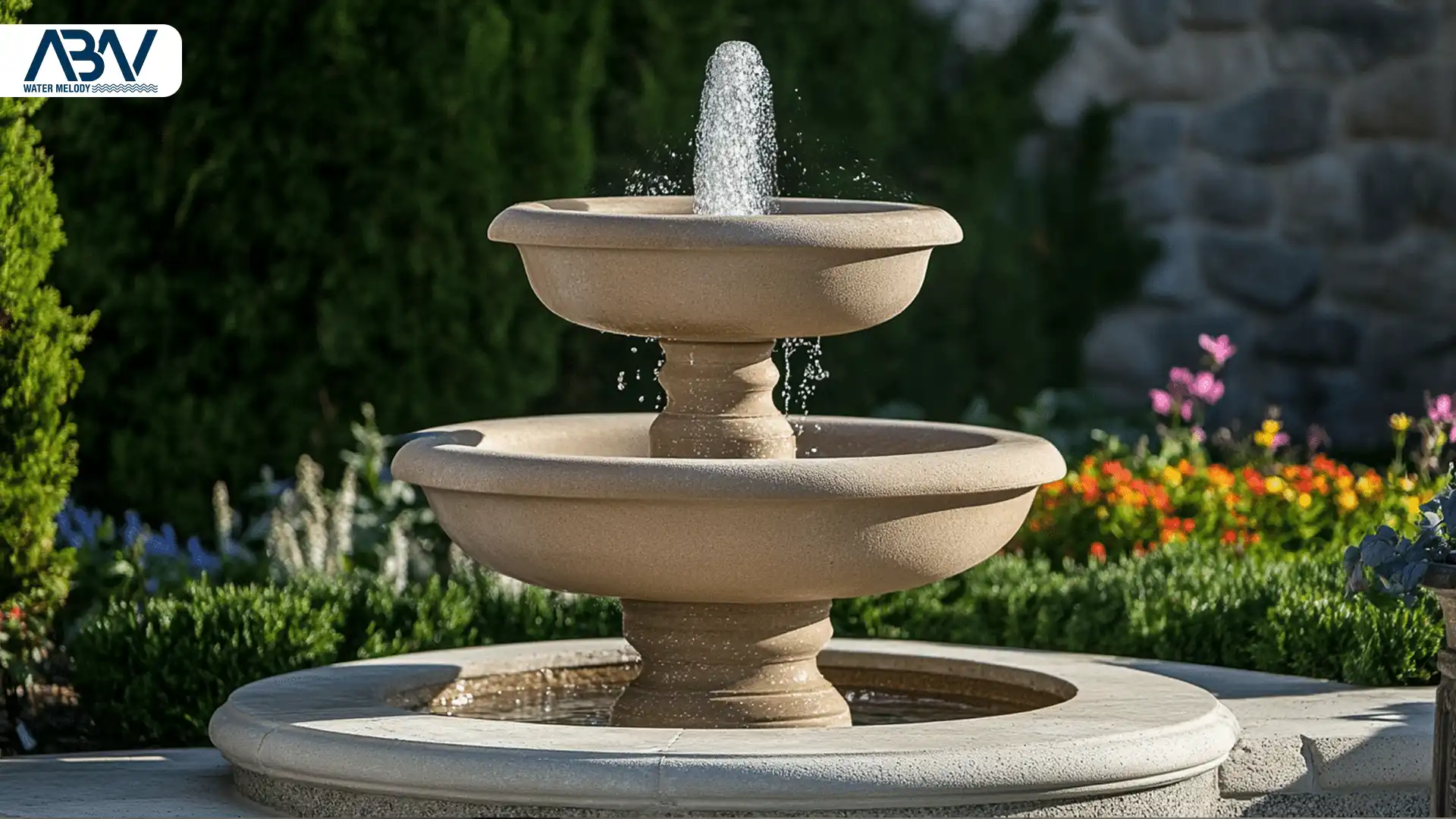 9 آبنما فایبرگلس باغی