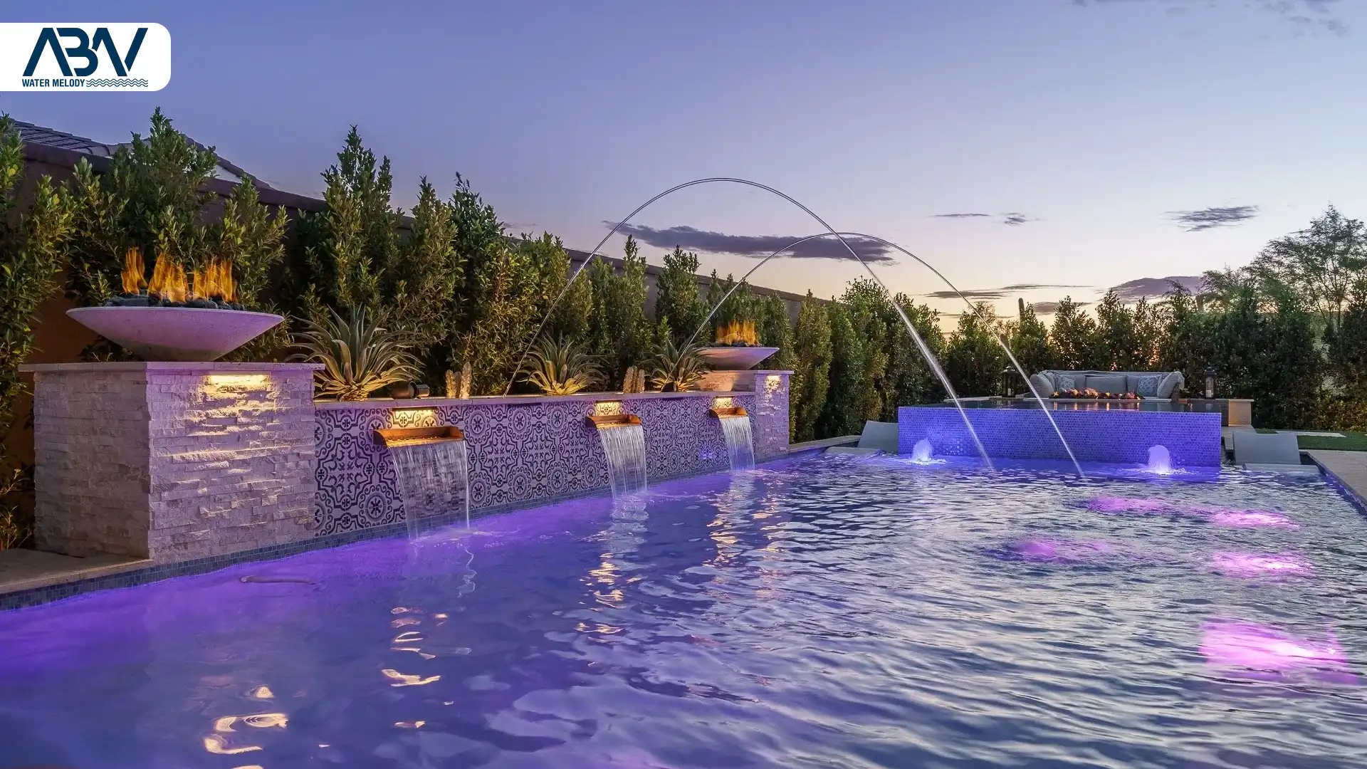 ساخت انواع آبنما باغی