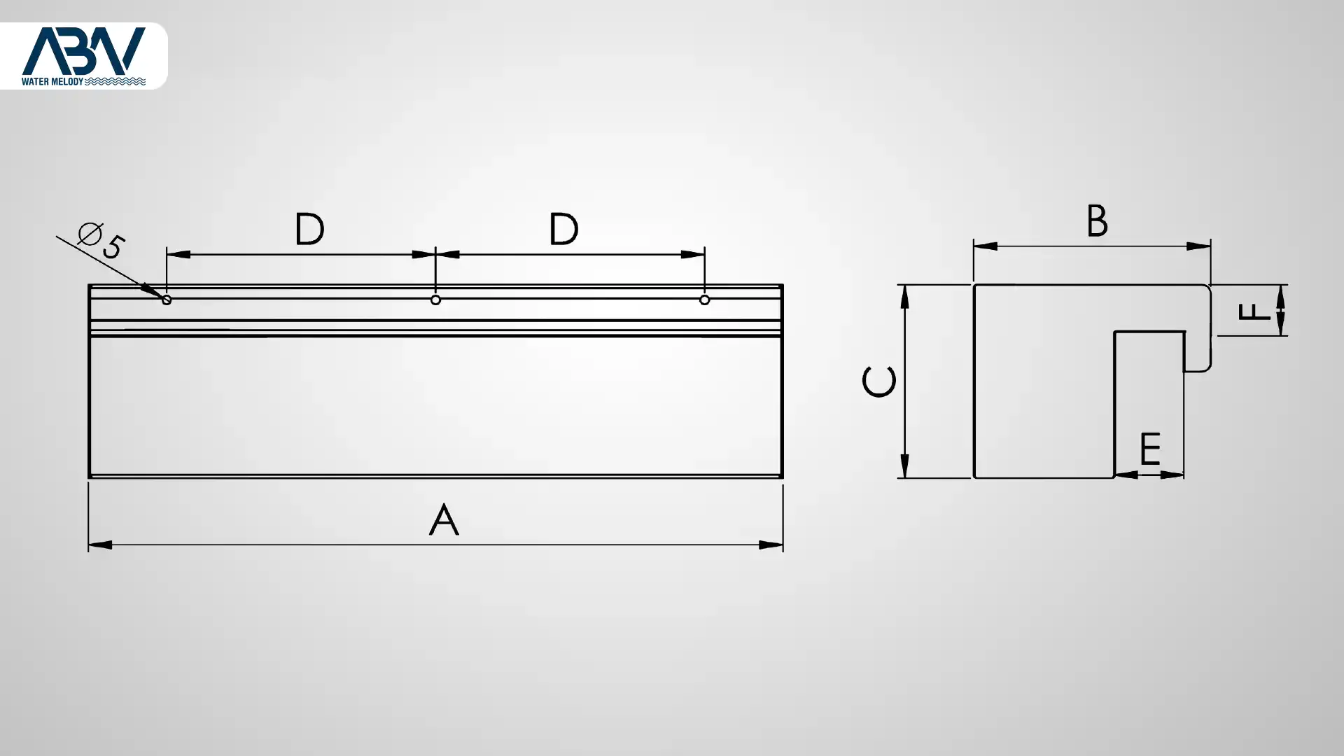 1 ابعاد نازل آبنما دیواری