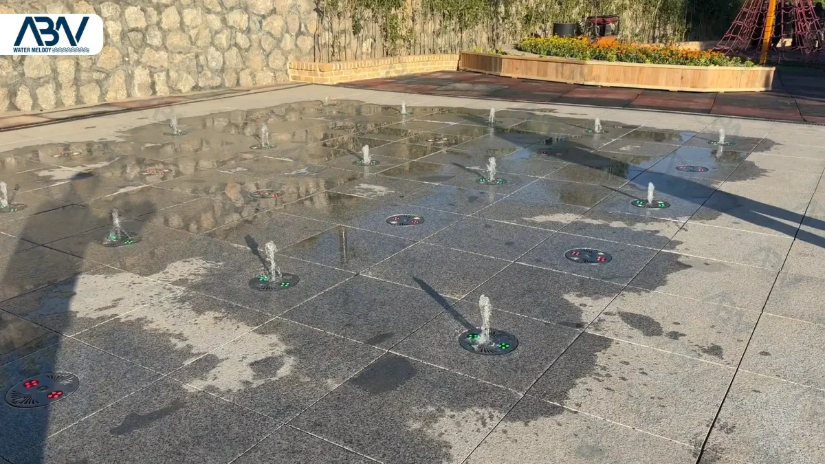 2 پروژه آبنما کف خشک پارک مادر و کودک